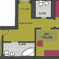 2-кімнатна квартира 